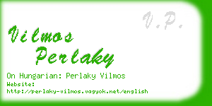 vilmos perlaky business card